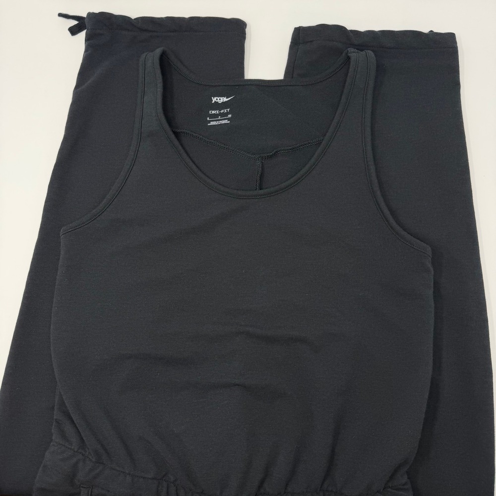 Nike Yoga Dri-Fit Tank Top Jumpsuit Black Small DM7019-010